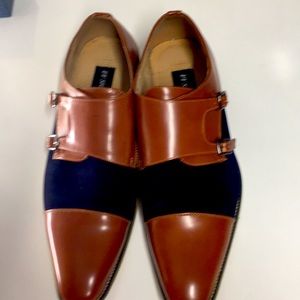 UV Signature brown leather & Blue Suede Shoes s.13